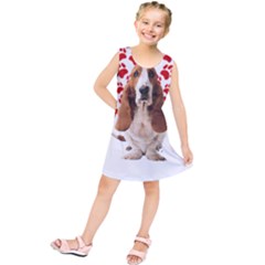 Basset Hound Gift T- Shirt Funny Basset Hound Valentine Heart Paw Basset Hound Dog Lover Valentine C Yoga Reflexion Pose T- Shirtyoga Reflexion Pose T- Shirt Kids  Tunic Dress