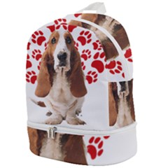 Basset Hound Gift T- Shirt Funny Basset Hound Valentine Heart Paw Basset Hound Dog Lover Valentine C Yoga Reflexion Pose T- Shirtyoga Reflexion Pose T- Shirt Zip Bottom Backpack