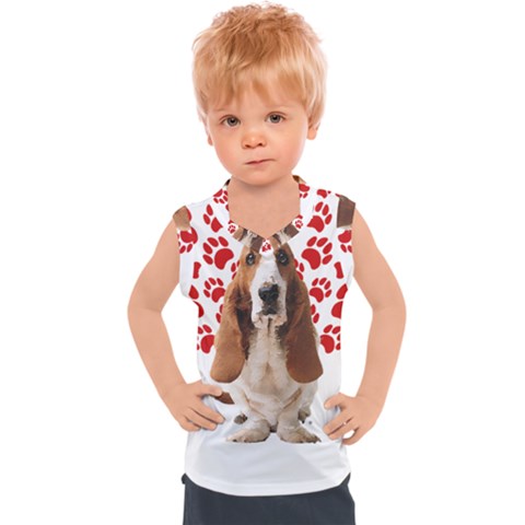 Basset Hound Gift T- Shirt Funny Basset Hound Valentine Heart Paw Basset Hound Dog Lover Valentine C Yoga Reflexion Pose T- Shirtyoga Reflexion Pose T- Shirt Kids  Sport Tank Top by hizuto