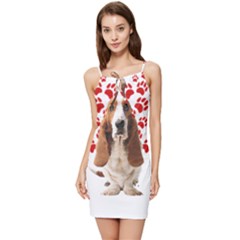 Basset Hound Gift T- Shirt Funny Basset Hound Valentine Heart Paw Basset Hound Dog Lover Valentine C Yoga Reflexion Pose T- Shirtyoga Reflexion Pose T- Shirt Summer Tie Front Dress