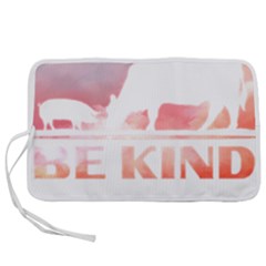 Be Kind To Animals Or Ill Kill You T- Shirt Vegan Be Kind Farm Animal Design Dairy Cow And Pig T- Sh Yoga Reflexion Pose T- Shirtyoga Reflexion Pose T- Shirt Pen Storage Case (s) by hizuto