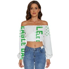 Beach Coconut Tree T- Shirt Beach Coconut Tree T- Shirt Yoga Reflexion Pose T- Shirtyoga Reflexion Pose T- Shirt Long Sleeve Crinkled Weave Crop Top