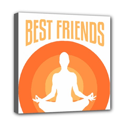 Best Friend T- Shirt Cool Dog Pet Saying T- Shirt Yoga Reflexion Pose T- Shirtyoga Reflexion Pose T- Shirt Mini Canvas 8  x 8  (Stretched)