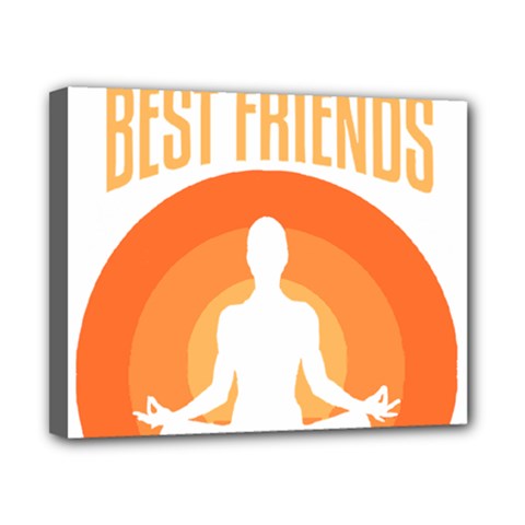 Best Friend T- Shirt Cool Dog Pet Saying T- Shirt Yoga Reflexion Pose T- Shirtyoga Reflexion Pose T- Shirt Canvas 10  x 8  (Stretched)