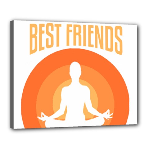 Best Friend T- Shirt Cool Dog Pet Saying T- Shirt Yoga Reflexion Pose T- Shirtyoga Reflexion Pose T- Shirt Canvas 20  x 16  (Stretched)