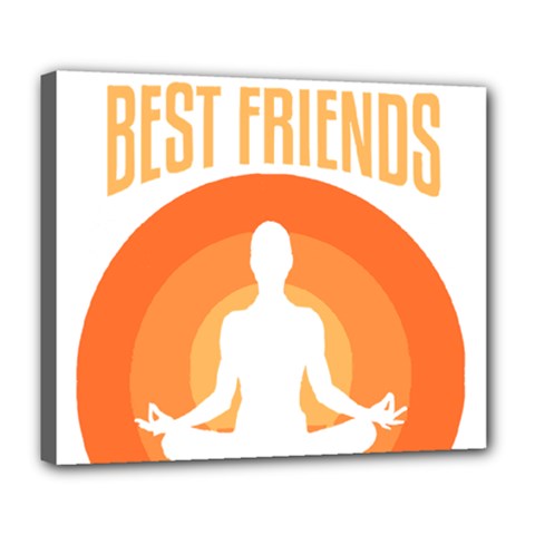 Best Friend T- Shirt Cool Dog Pet Saying T- Shirt Yoga Reflexion Pose T- Shirtyoga Reflexion Pose T- Shirt Deluxe Canvas 24  X 20  (stretched) by hizuto