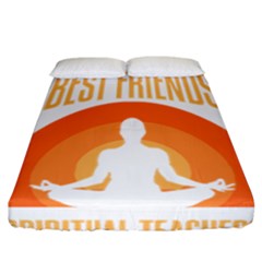 Best Friend T- Shirt Cool Dog Pet Saying T- Shirt Yoga Reflexion Pose T- Shirtyoga Reflexion Pose T- Shirt Fitted Sheet (California King Size)