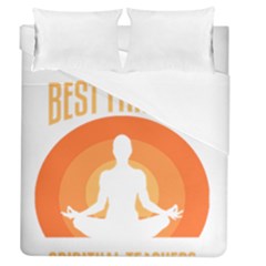 Best Friend T- Shirt Cool Dog Pet Saying T- Shirt Yoga Reflexion Pose T- Shirtyoga Reflexion Pose T- Shirt Duvet Cover (Queen Size)