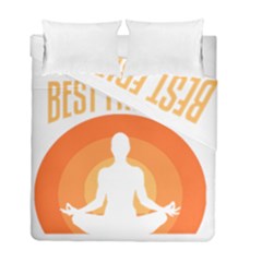 Best Friend T- Shirt Cool Dog Pet Saying T- Shirt Yoga Reflexion Pose T- Shirtyoga Reflexion Pose T- Shirt Duvet Cover Double Side (Full/ Double Size)