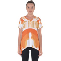 Best Friend T- Shirt Cool Dog Pet Saying T- Shirt Yoga Reflexion Pose T- Shirtyoga Reflexion Pose T- Shirt Cut Out Side Drop T-Shirt