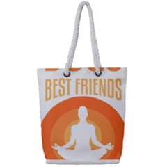 Best Friend T- Shirt Cool Dog Pet Saying T- Shirt Yoga Reflexion Pose T- Shirtyoga Reflexion Pose T- Shirt Full Print Rope Handle Tote (Small)