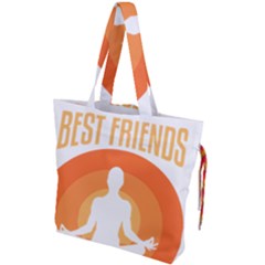 Best Friend T- Shirt Cool Dog Pet Saying T- Shirt Yoga Reflexion Pose T- Shirtyoga Reflexion Pose T- Shirt Drawstring Tote Bag