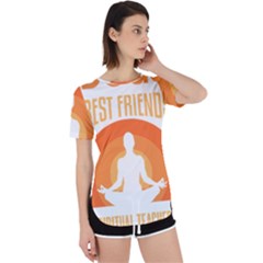 Best Friend T- Shirt Cool Dog Pet Saying T- Shirt Yoga Reflexion Pose T- Shirtyoga Reflexion Pose T- Shirt Perpetual Short Sleeve T-Shirt