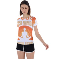 Best Friend T- Shirt Cool Dog Pet Saying T- Shirt Yoga Reflexion Pose T- Shirtyoga Reflexion Pose T- Shirt Back Circle Cutout Sports T-Shirt