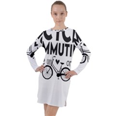 Bicycle T- Shirt Bicycle Commuting Is The Only Way For Me T- Shirt Yoga Reflexion Pose T- Shirtyoga Reflexion Pose T- Shirt Long Sleeve Hoodie Dress by hizuto