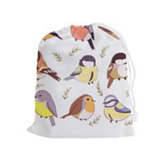 Birds Illustration T- Shirt Cute European Birds Illustration T- Shirt (1) Yoga Reflexion Pose T- Shirtyoga Reflexion Pose T- Shirt Drawstring Pouch (xl) by hizuto