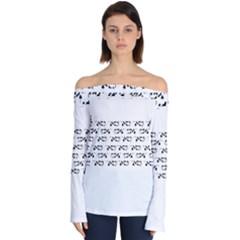 Black And White Cow T- Shirt Black And White Cows Keep On Moooving Cow Puns T- Shirt Yoga Reflexion Pose T- Shirtyoga Reflexion Pose T- Shirt Off Shoulder Long Sleeve Top by hizuto