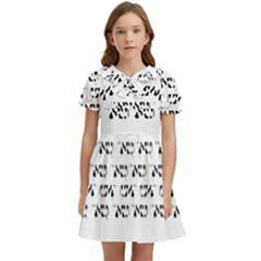 Black And White Cow T- Shirt Black And White Cows Keep On Moooving Cow Puns T- Shirt Yoga Reflexion Pose T- Shirtyoga Reflexion Pose T- Shirt Kids  Bow Tie Puff Sleeve Dress by hizuto