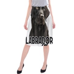 Black Labrador T- Shirt Black Labrador - Labrador Mom T- Shirt Yoga Reflexion Pose T- Shirtyoga Reflexion Pose T- Shirt Midi Beach Skirt by hizuto