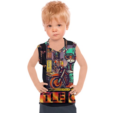 A Little Cat Kids  Sport Tank Top by Internationalstore