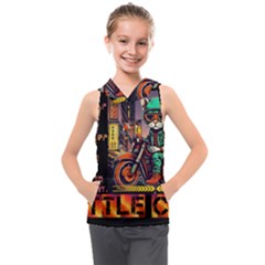 A Little Cat Kids  Sleeveless Hoodie by Internationalstore