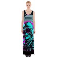 Aesthetic Art  Thigh Split Maxi Dress