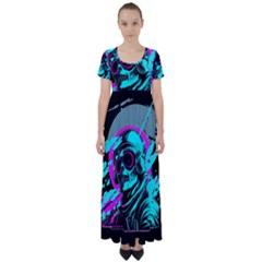 Aesthetic Art  High Waist Short Sleeve Maxi Dress by Internationalstore