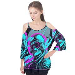 Aesthetic art  Flutter Sleeve T-Shirt 