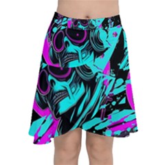 Aesthetic art  Chiffon Wrap Front Skirt