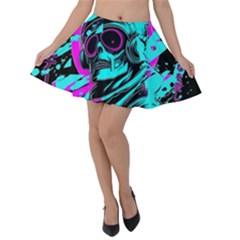 Aesthetic art  Velvet Skater Skirt