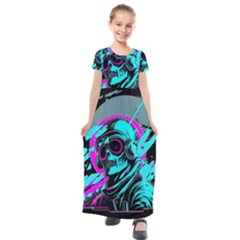 Aesthetic art  Kids  Short Sleeve Maxi Dress