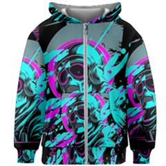 Aesthetic Art  Kids  Zipper Hoodie Without Drawstring by Internationalstore