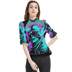 Aesthetic art  Frill Neck Blouse