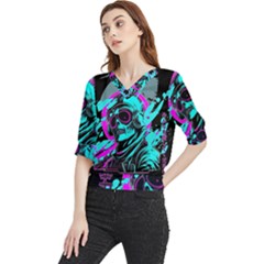 Aesthetic art  Quarter Sleeve Blouse