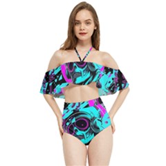 Aesthetic Art  Halter Flowy Bikini Set  by Internationalstore