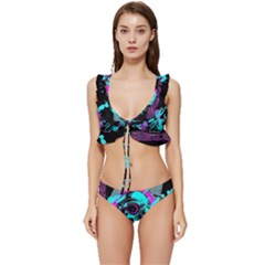 Aesthetic Art  Low Cut Ruffle Edge Bikini Set by Internationalstore