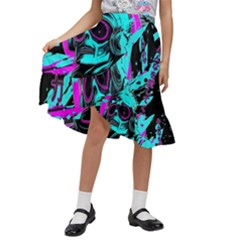 Aesthetic Art  Kids  Ruffle Flared Wrap Midi Skirt