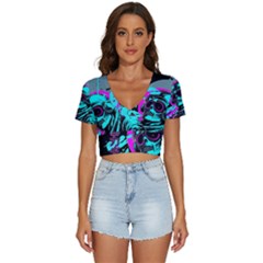 Aesthetic art  V-Neck Crop Top