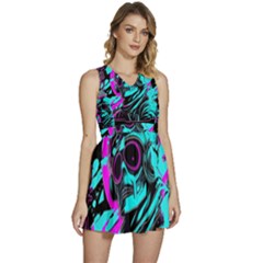 Aesthetic art  Sleeveless High Waist Mini Dress