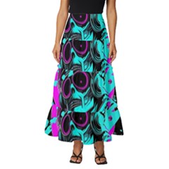 Aesthetic art  Tiered Ruffle Maxi Skirt