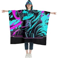 Aesthetic Art  Women s Hooded Rain Ponchos by Internationalstore