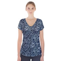 Ceramics Broken  Short Sleeve Front Detail Top by Internationalstore