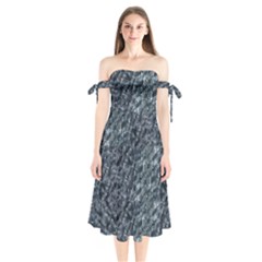 Ceramics Broken  Shoulder Tie Bardot Midi Dress by Internationalstore