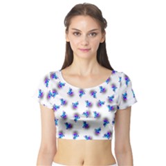 Last Unicorn  Short Sleeve Crop Top by Internationalstore