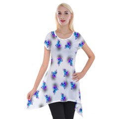 Last Unicorn  Short Sleeve Side Drop Tunic by Internationalstore