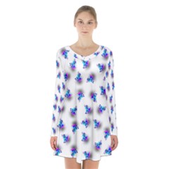 Last Unicorn  Long Sleeve Velvet V-neck Dress by Internationalstore