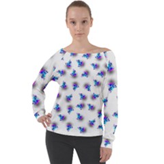 Last Unicorn  Off Shoulder Long Sleeve Velour Top by Internationalstore