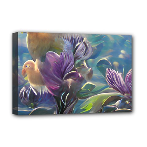 Abstract Blossoms  Deluxe Canvas 18  X 12  (stretched) by Internationalstore