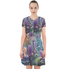 Abstract Blossoms  Adorable In Chiffon Dress by Internationalstore