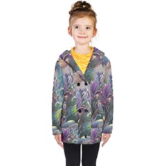 Abstract Blossoms  Kids  Double Breasted Button Coat by Internationalstore